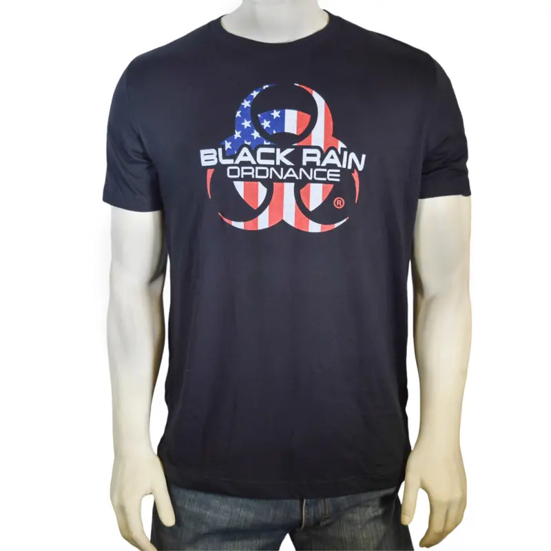 Black Rain Ordnance Usa Flag Design Unisex Short-Sleeve Tee – Breathable Cotton Fabric 1