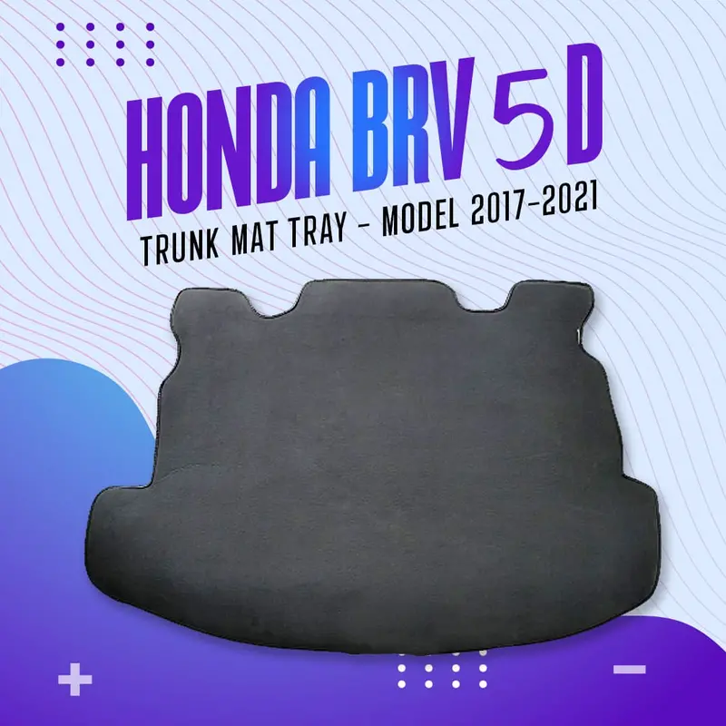 Black Tpe Trunk Mat For Honda Brv 5-Door – Heavy-Duty Cargo Liner 1