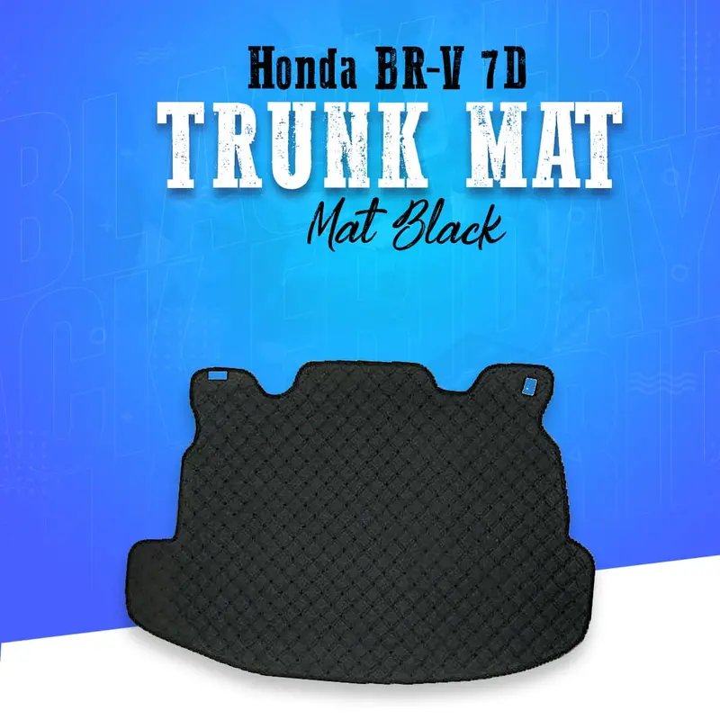 Black Trunk Mat For Honda Brv 7-Door – Durable Cargo Boot Liner (2017–2025) 1