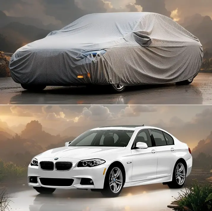 Bmw 5 Series Maximus Non-Woven Car Cover (2010–2017) – Scratch-Resistant & Strap-Free 1