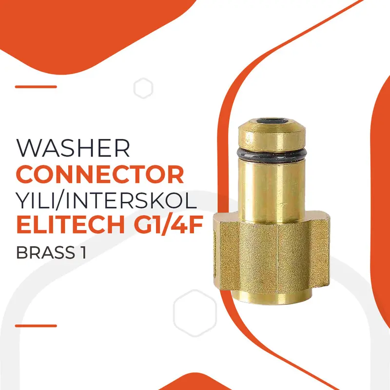 Brass G1/4F Washer Connector – Compatible With Yili, Interskol & Elitech Pressure Washers 1