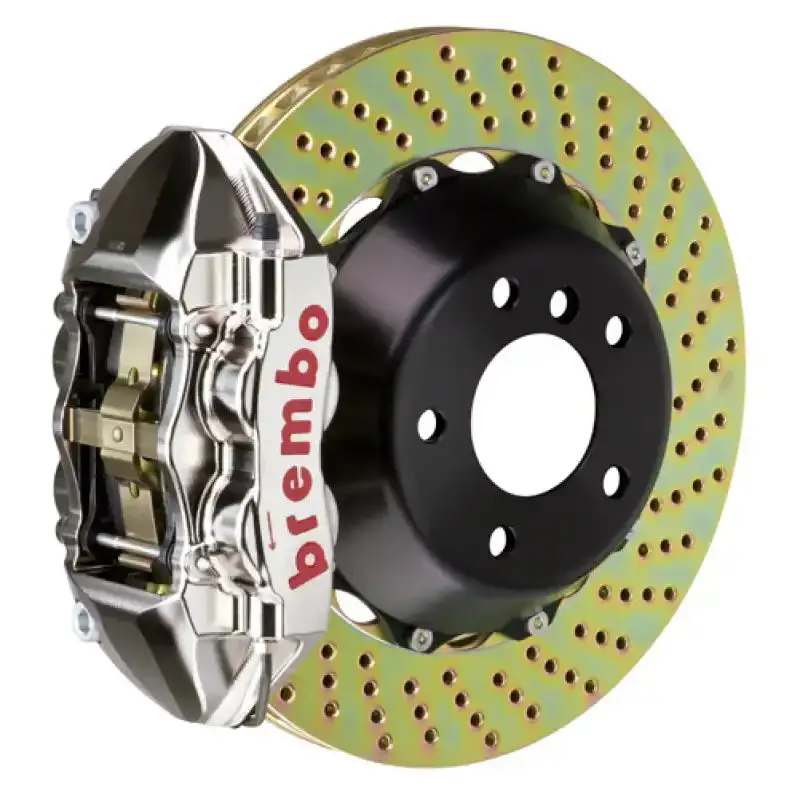 Brembo 2-Piece Drilled Brake Rotor For 2006–2011 Mercedes Ml320 Rear – Gtr Bbk, 380X28Mm Nickel Finish 1