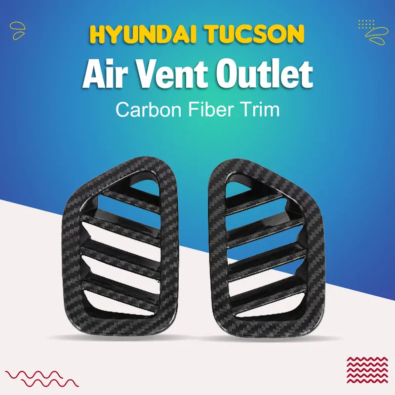 Carbon Fiber Air Vent Outlet Trim For 2020–2024 Hyundai Tucson 1