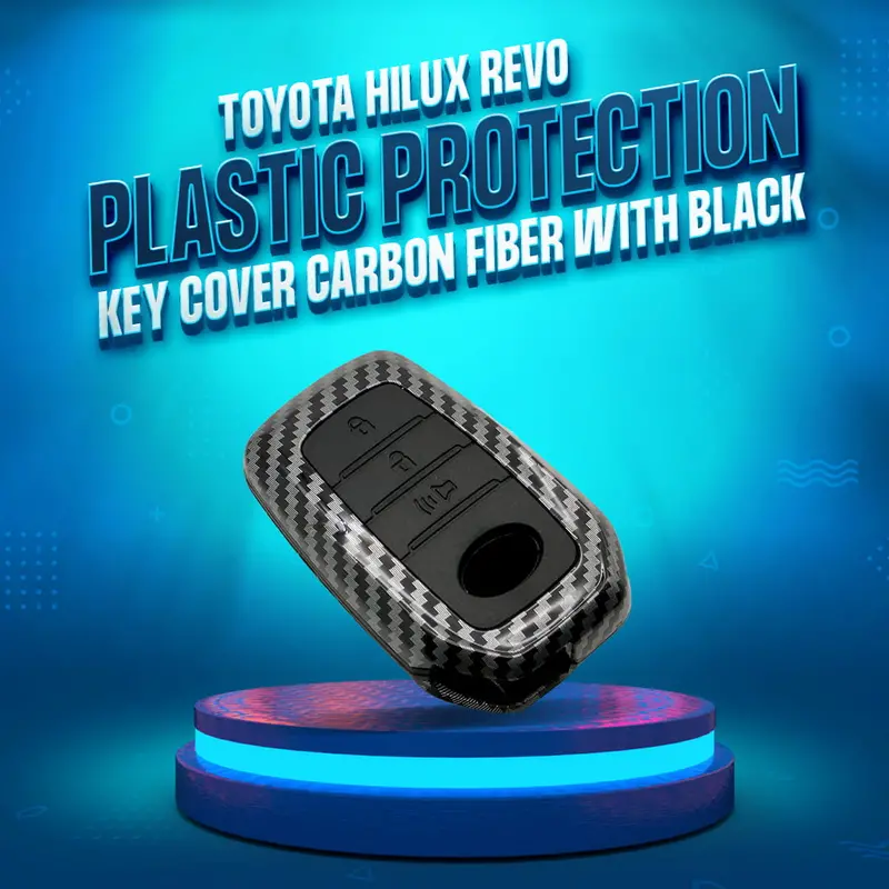 Carbon-Fiber-Effect Pvc Key Cover With 3 Buttons For Hilux Revo & Rocco 1