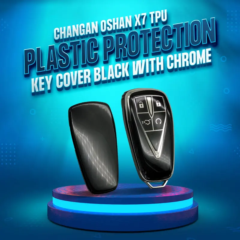 Changan Oshan X7 Tpu Key Fob Cover – Premium Black With Chrome Accent (2022–2025) 1