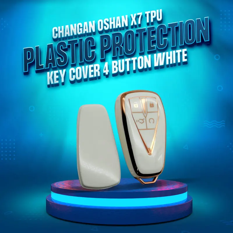Changan Oshan X7 White Tpu Key Cover With 4 Buttons – Durable Plastic Protection (2022–2025) 1