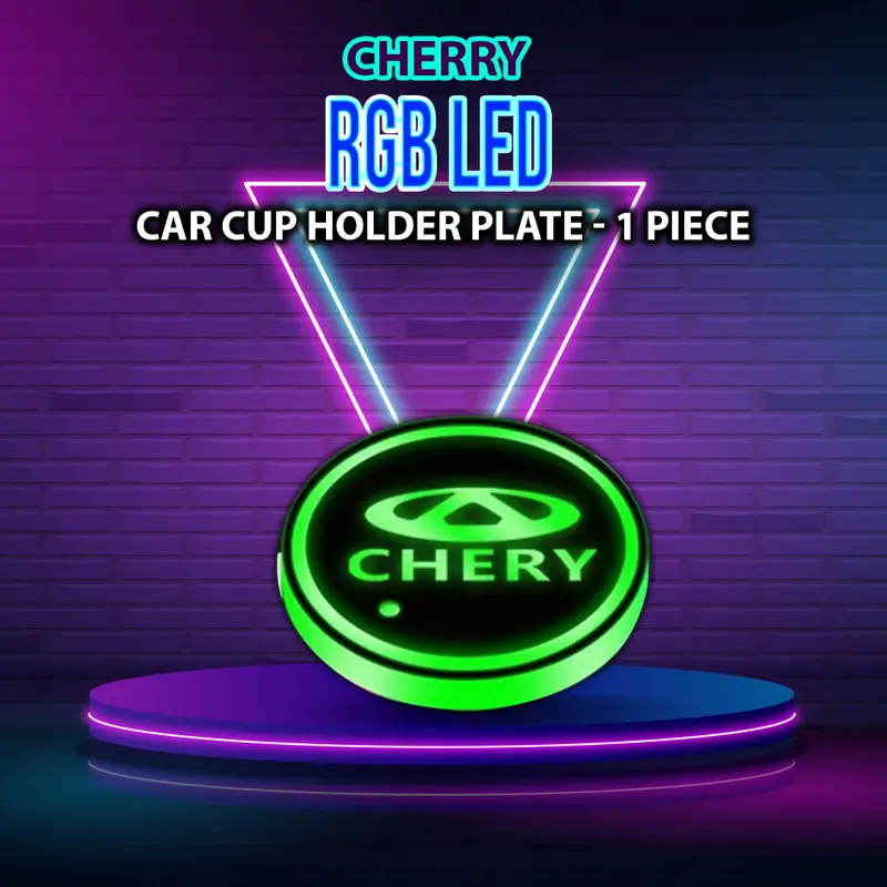 Chery Rgb Led Glass Cup Holder Mat – Rechargeable Ambient Cup Coaster 1