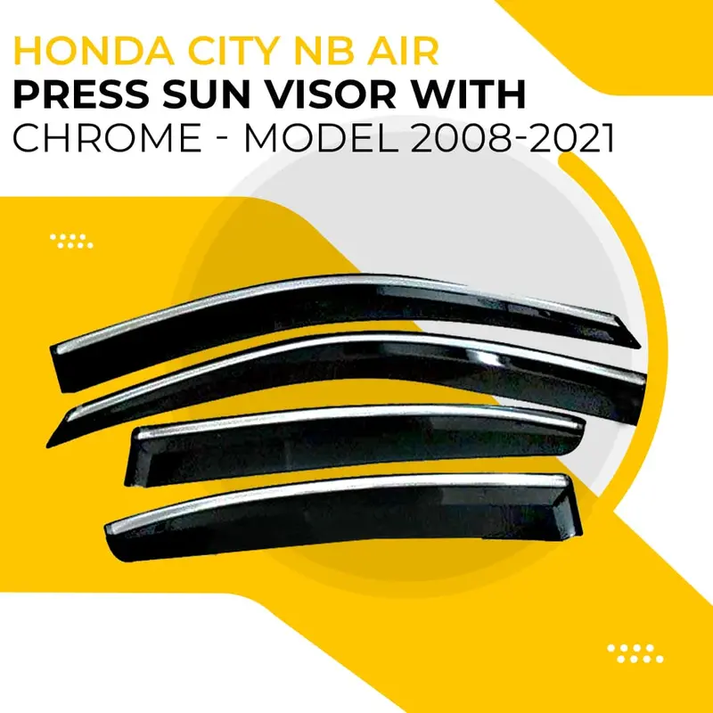 Chrome-Accented Air-Press Sun Visor For Honda City Nb (2008–2021) 1