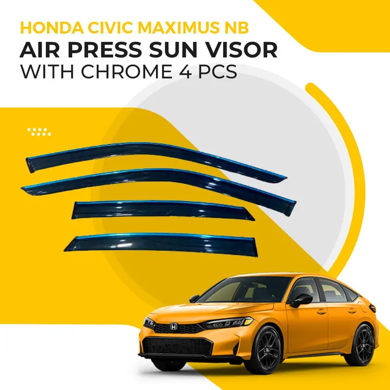 Chrome-Accented Air-Press Sun Visor For Honda Civic (2022–2025) 1