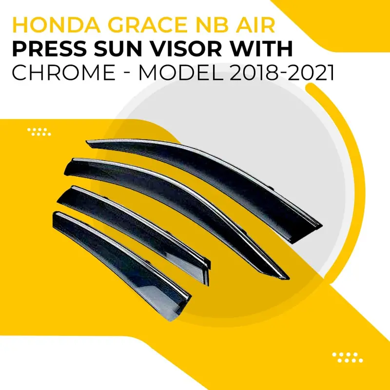 Chrome-Accented Air-Press Sun Visor For Honda Grace (2018–2025) 1