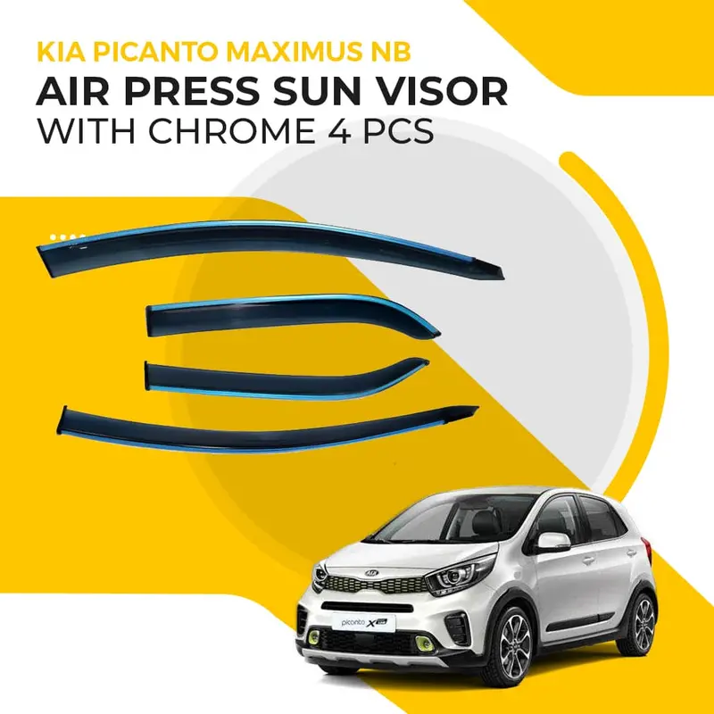 Chrome-Accented Air-Press Sun Visor For Kia Picanto Nb – 2019–2025 1