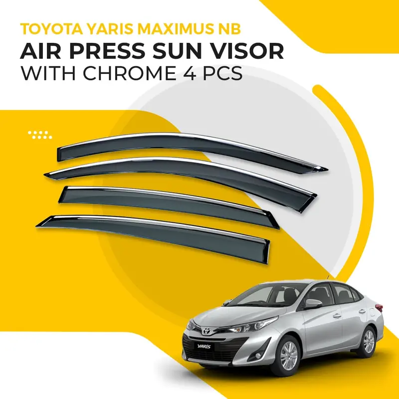 Chrome-Accented Air-Pressure Sun Visor For Toyota Yaris (2020–2026) 1
