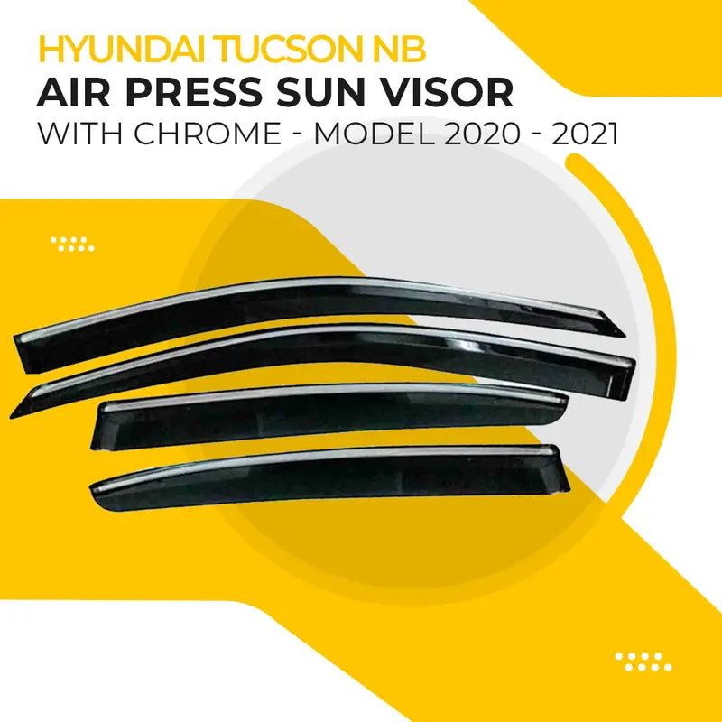 Chrome-Accented Sun Visor With Nb Air Press Function For 2020–2024 Hyundai Tucson 1