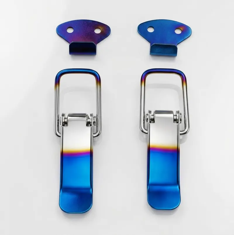 Chrome & Blue Fender Retainer Clips – Heavy-Duty Bonnet & Bumper Fastening Set (Pair) 1