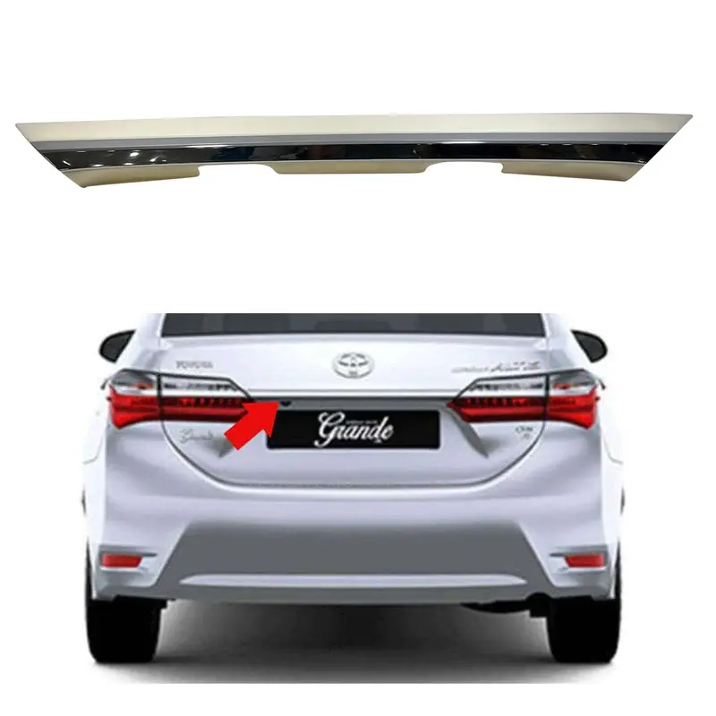 Chrome Center Trunk Garnish For Toyota Corolla Altis X (2017–2024) 1