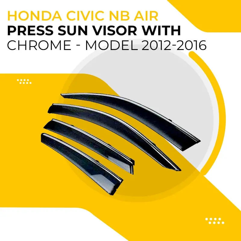 Chrome-Finished Air Press Sun Visor For Honda Civic (2012–2016) 1