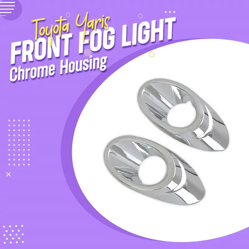 Chrome Fog Light Housing Bezels For Toyota Yaris (2020–2021) 1
