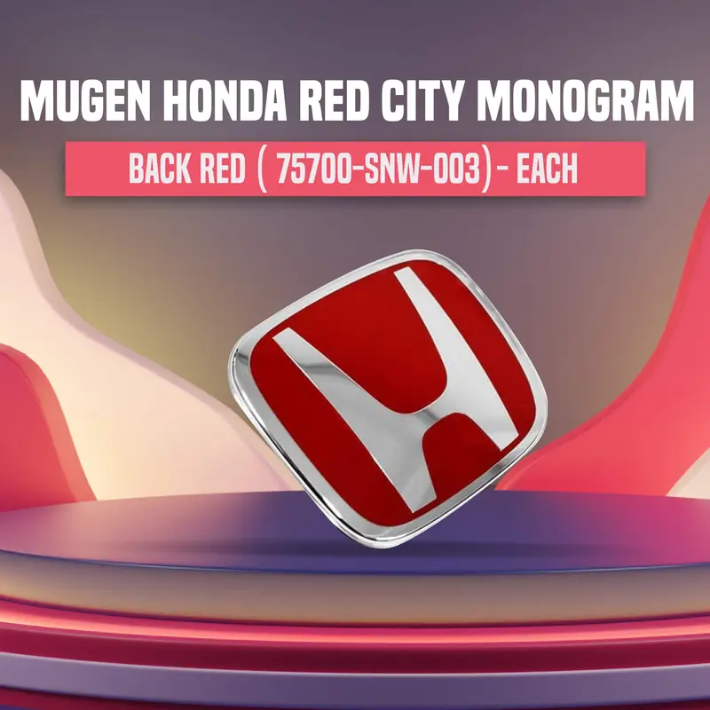 Chrome Mugen Trunk Emblem For Honda City – Part 75700-Snw-003 1
