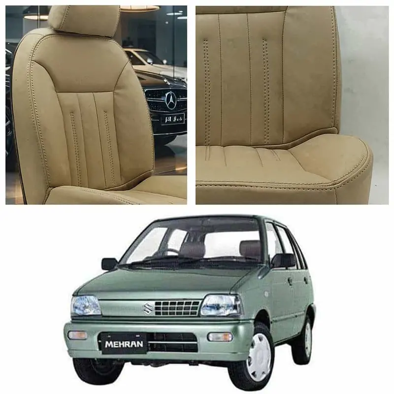 Classic Beige Audi-Design Seat Covers For Suzuki Mehran (1988–2021) 1