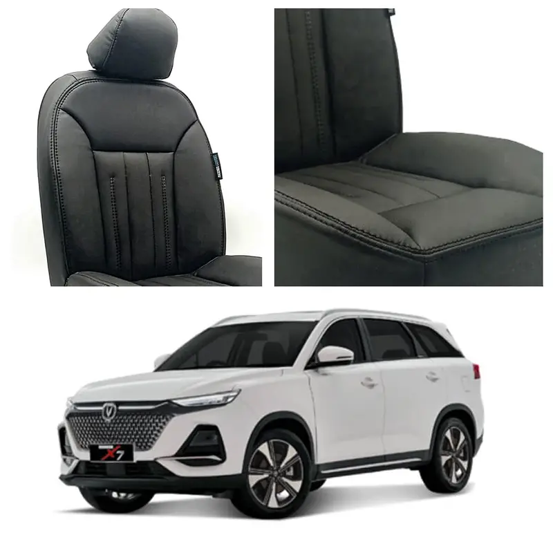 Compact Black Audi-Theme Seat Covers For 2022–2025 Changan Oshan X7 (5-Seater) 1