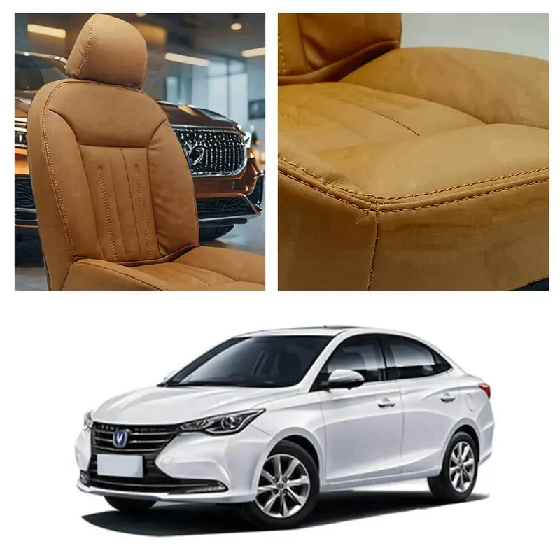 Contemporary Brown Audi-Inspired Seat Covers For 2021–2025 Changan Alsvin 1
