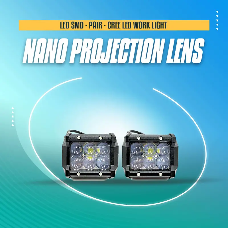 Cree Smd Led Light Bar With Nano Projection Lens – Pair, Flood/Spot Combo For Off-Road & Driving 1