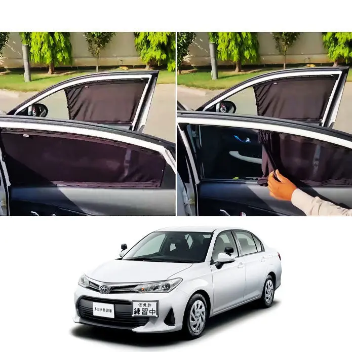 Custom-Fit Retractable Sun Shades For Toyota Axio (2012–2019) – Parda Style 1