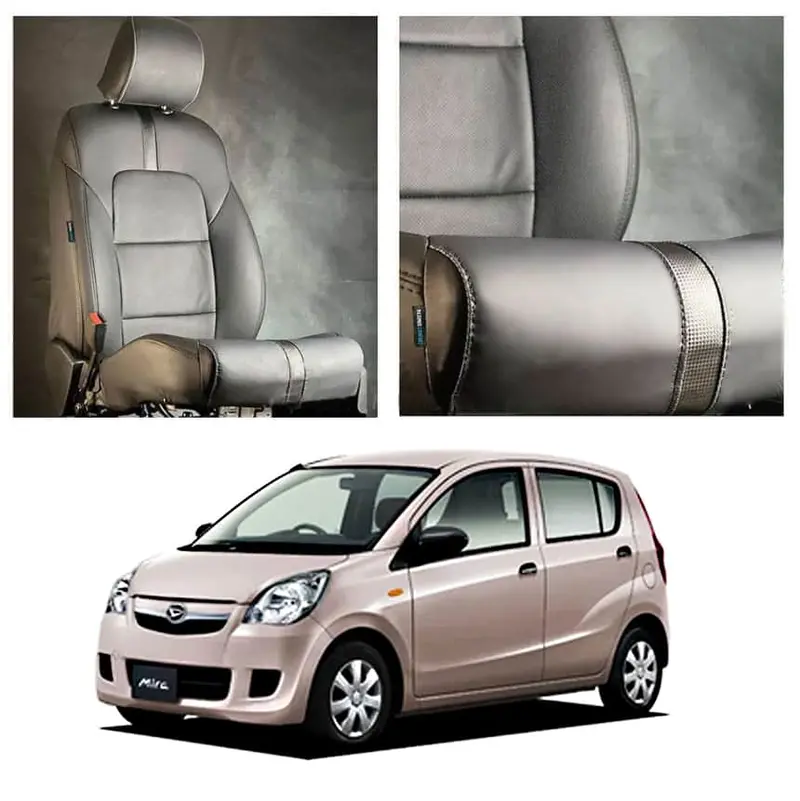 Daihatsu Mira Type R All-Black Seat Covers – Sleek, Minimalist Interior Upgrade (2006–2021) 1