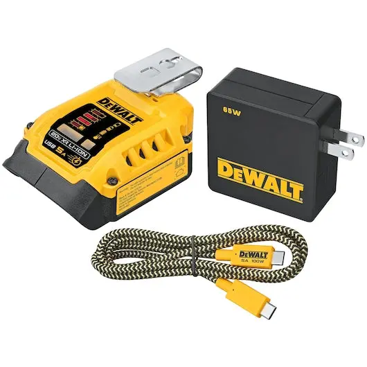 Dewalt 18V Xr Usb-C Fast Charger Kit – Dcb094K-Xe 1