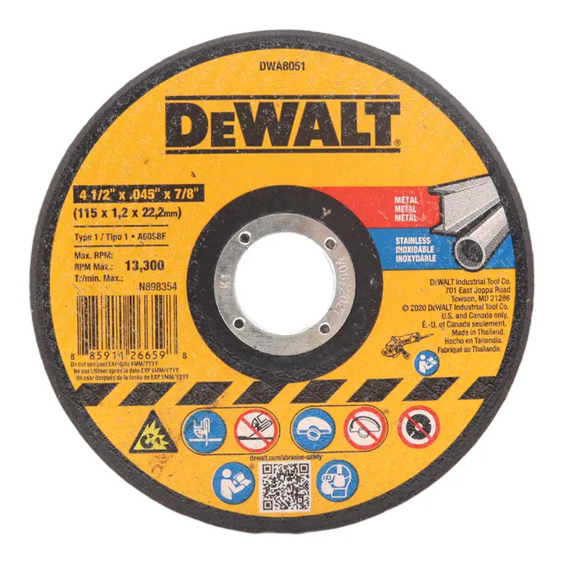 Dewalt Dwa8051 General-Purpose Cutting Wheel – 75-Pack Abrasive Disc Set For Metal And Masonry 1