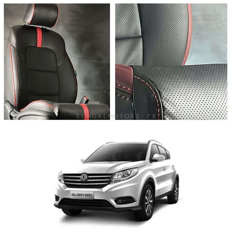 Dfsk Glory 580 Type R Sport Seat Covers – Black Base With Red Accents, 7-Seater (2020–2025) 1