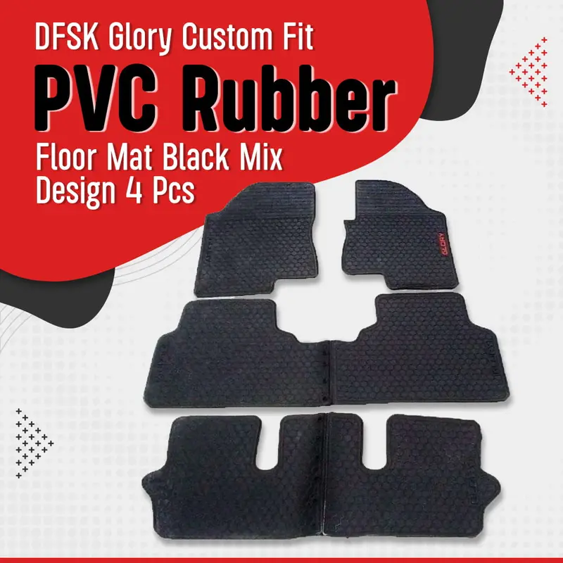 Dfsk Glory All-Weather Rubber Floor Mats – Custom-Fit Black Pvc Set (4-Piece) 1