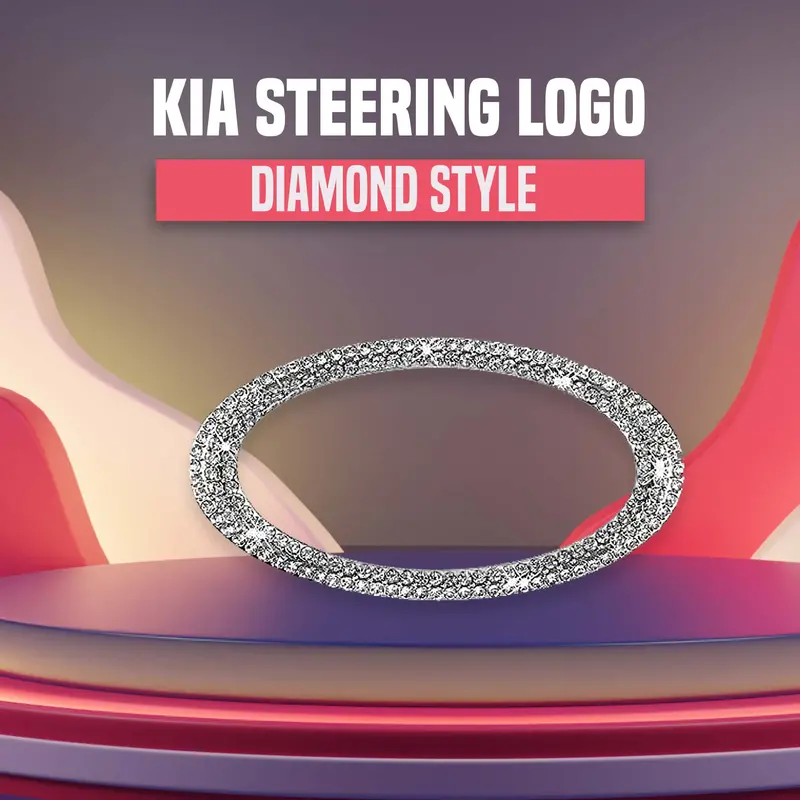 Diamond-Style Steering Wheel Logo Badge For Kia Stinger (2019–2020) 1