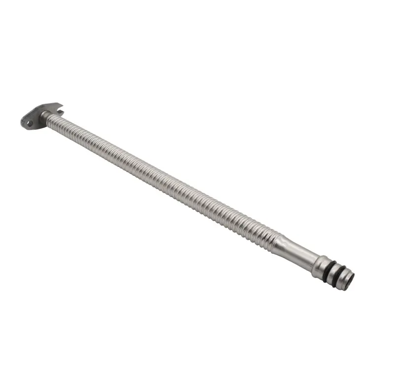Diesel Power Source 19-Inch Stainless Steel Turbo Oil Drain Tube – Flexible Braided Hose Kit For Cummins 5.9L, 6.7L, 12V, 24V, And Isx 2