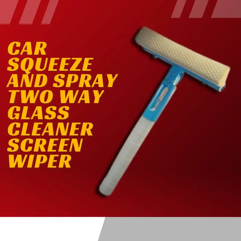 Dual-Action Car Glass Cleaner – Squeeze & Spray Wiper Tool 1
