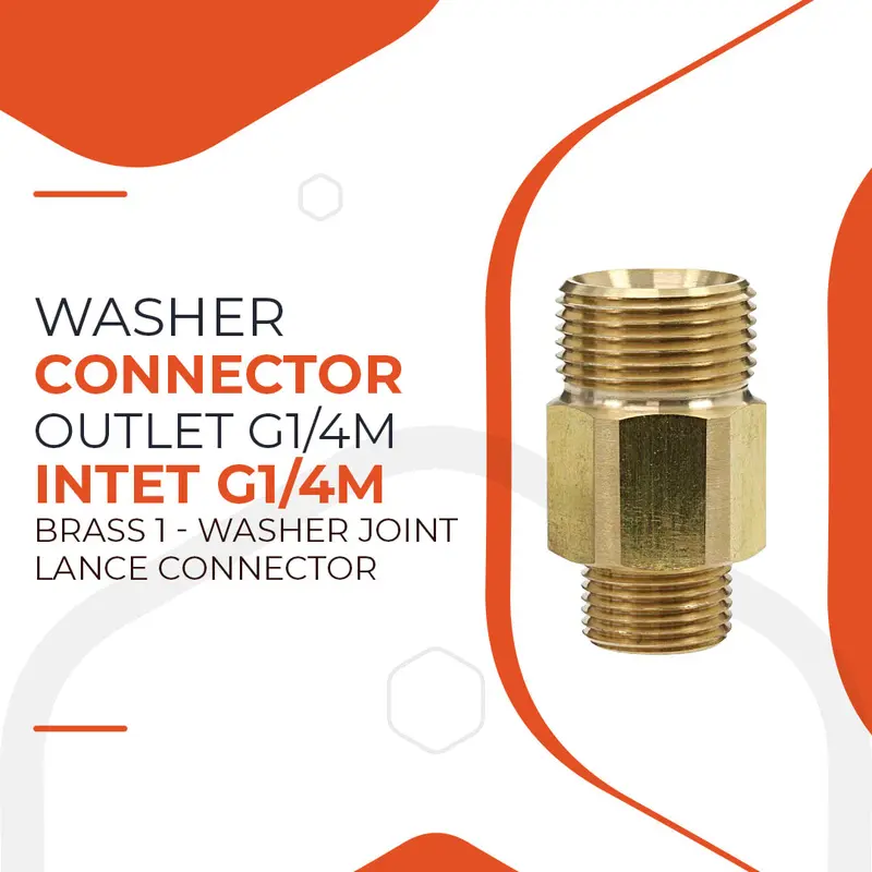 Dual-G1/4M Brass Outlet Connector – Universal Pressure Washer Lance Joint 1