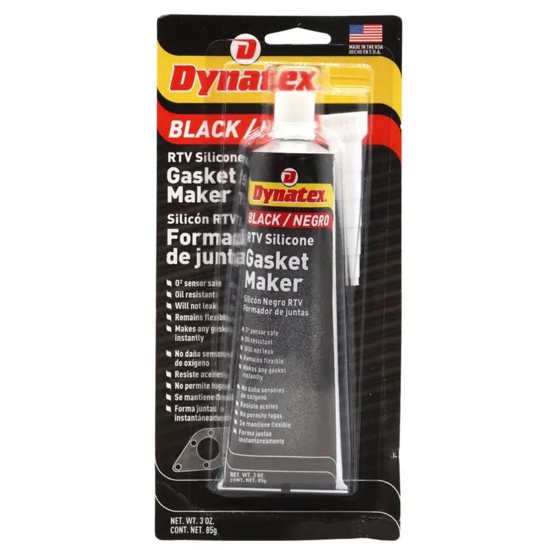 Dynatex Black Rtv Gasket Maker – Single 3 Oz Tube, Sensor-Safe, 500°F Rated, Oil & Water Resistant, Oem-Approved, Made In The Usa 1