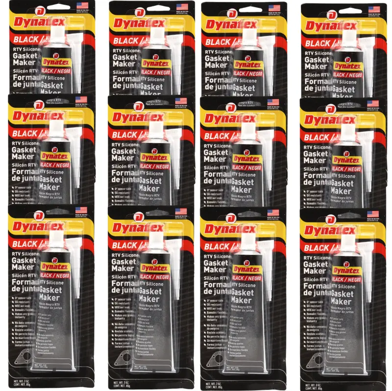 Dynatex Black Rtv Silicone Gasket Maker – 3 Oz Tube (12-Pack), Oem-Spec, 500°F Thermal Resistance, Sensor-Compatible, Made In Usa 1