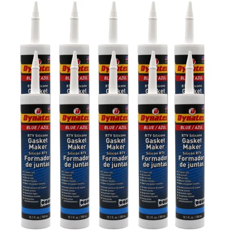 Dynatex Blue Rtv Silicone Gasket Maker – 10.1 Oz Oxygen-Sensor-Safe Formula, Oem-Compliant, Resists Gear Oil, Water & Coolant (10-Pack, Made In Usa) 1