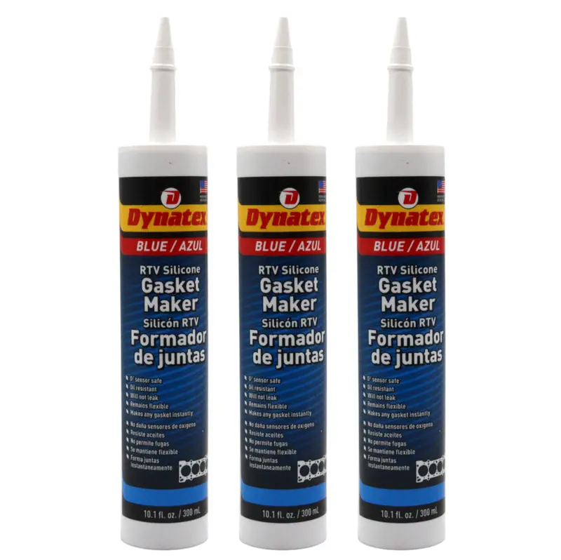 Dynatex Blue Rtv Silicone Gasket Maker – 10.1 Oz Oxygen-Sensor-Safe Formula, Oem-Compliant, Resists Gear Oil, Water & Coolant (3-Pack, Made In Usa) 1