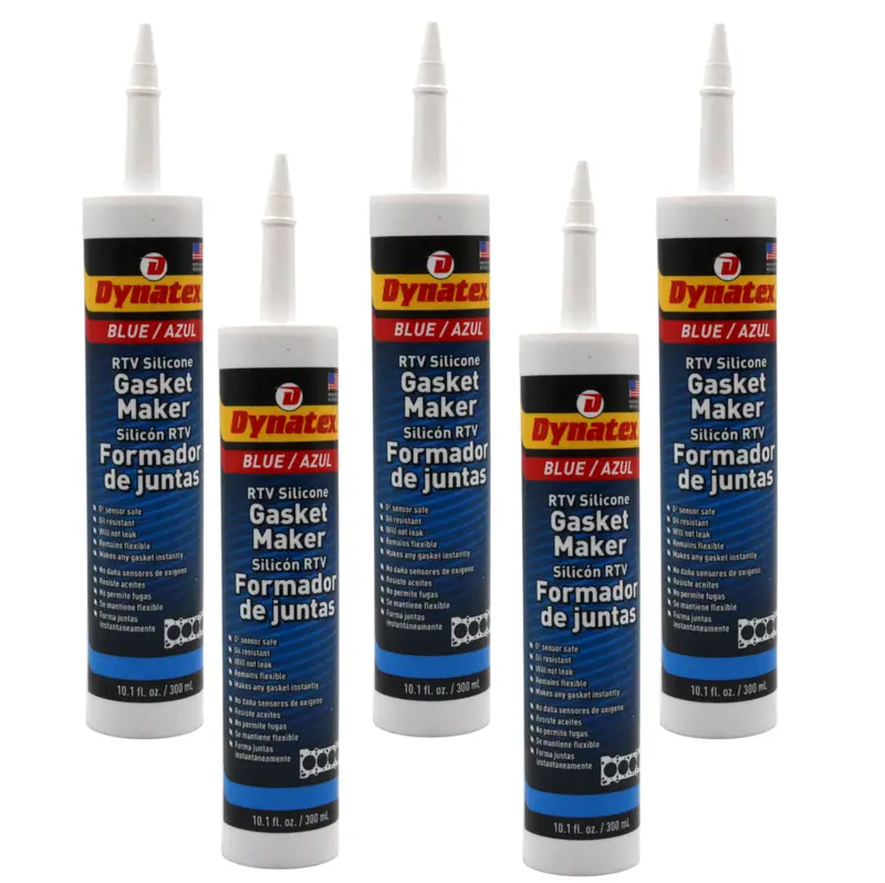 Dynatex Blue Rtv Silicone Gasket Maker – 10.1 Oz Oxygen-Sensor-Safe Formula, Oem-Compliant, Resists Gear Oil, Water & Coolant (5-Pack, Made In Usa) 1