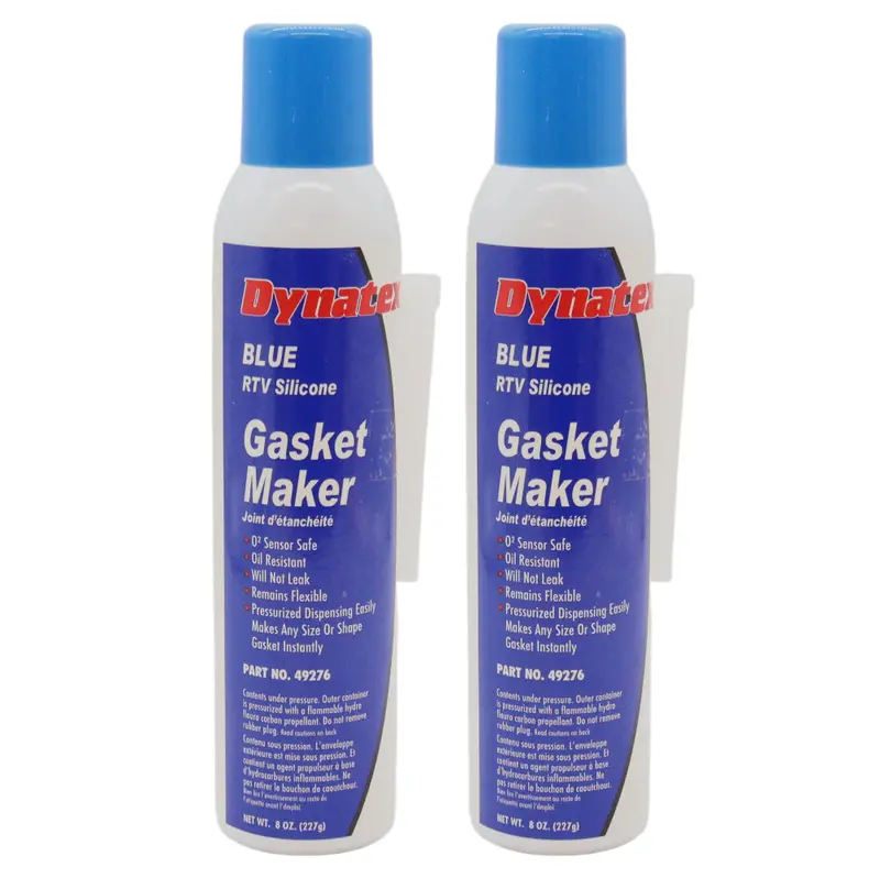 Dynatex Blue Rtv Silicone Gasket Maker – 8 Oz Auto-Dispense Can, Oxygen Sensor Safe, Oem-Compliant, Gear Oil & Fluid Resistant, Usa-Made (2-Pack) 1