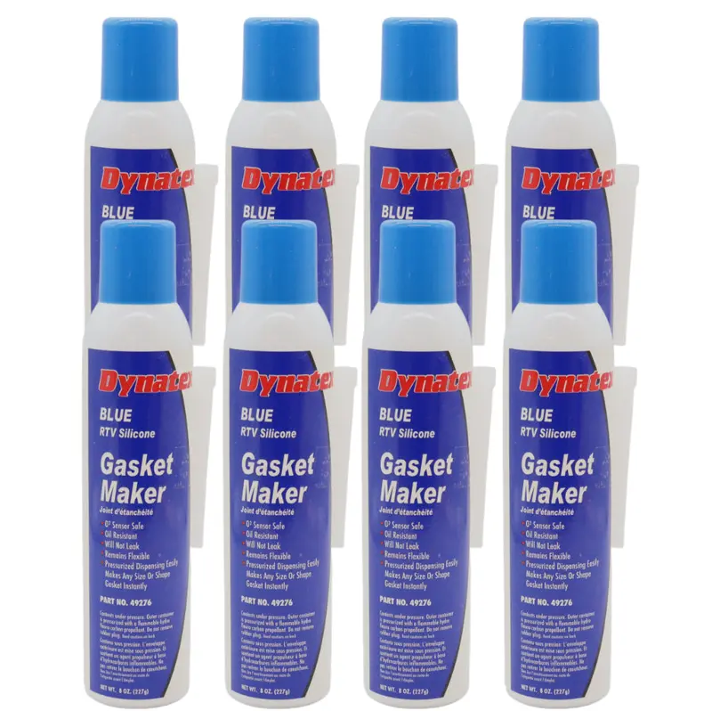 Dynatex Blue Rtv Silicone Gasket Maker – 8 Oz Automatic Dispense Can, Oxygen-Sensor-Safe, Oem-Grade, Resists Gear Oil, Water & Coolant (8-Pack, Made In Usa) 1