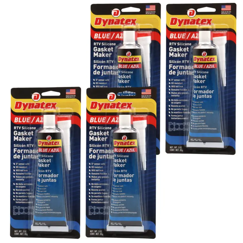 Dynatex Blue Rtv Silicone Gasket Maker – Moisture-Curing, One-Part Formula For Durable, Flexible Gaskets; Sensor-Safe, Oem-Specified, And Usa-Manufactured 1