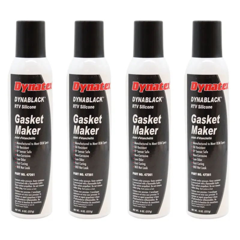 Dynatex Dynablack Rtv Silicone Gasket Maker – 8 Oz Auto Can, Engine-Grade Rtv Sealant, 500°F Resistant (4-Pack) 1