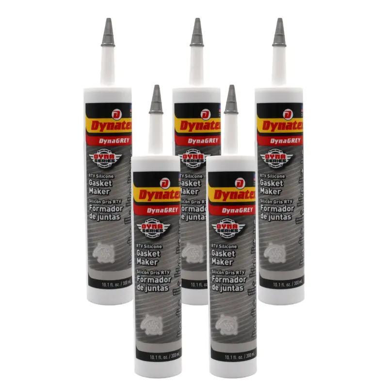 Dynatex Dynagrey Rtv Silicone Gasket Maker – 10.1 Oz Caulk Tube, Automotive Rtv Sealant, 500°F Heat Tolerance (5-Pack) 1