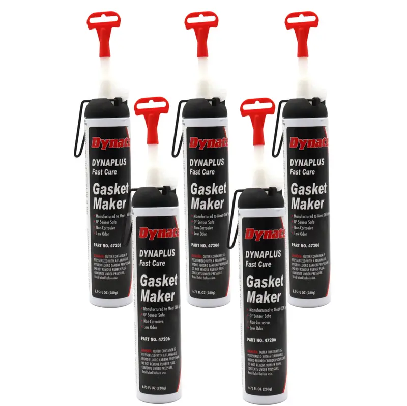 Dynatex Dynaplus Fast-Cure Rtv Sealant – 6.75 Fl Oz Canister, Sensor-Safe, Rapid Cure, Low Odor, 500°F Rated, Non-Corrosive, Usa-Made (5-Pack) 1