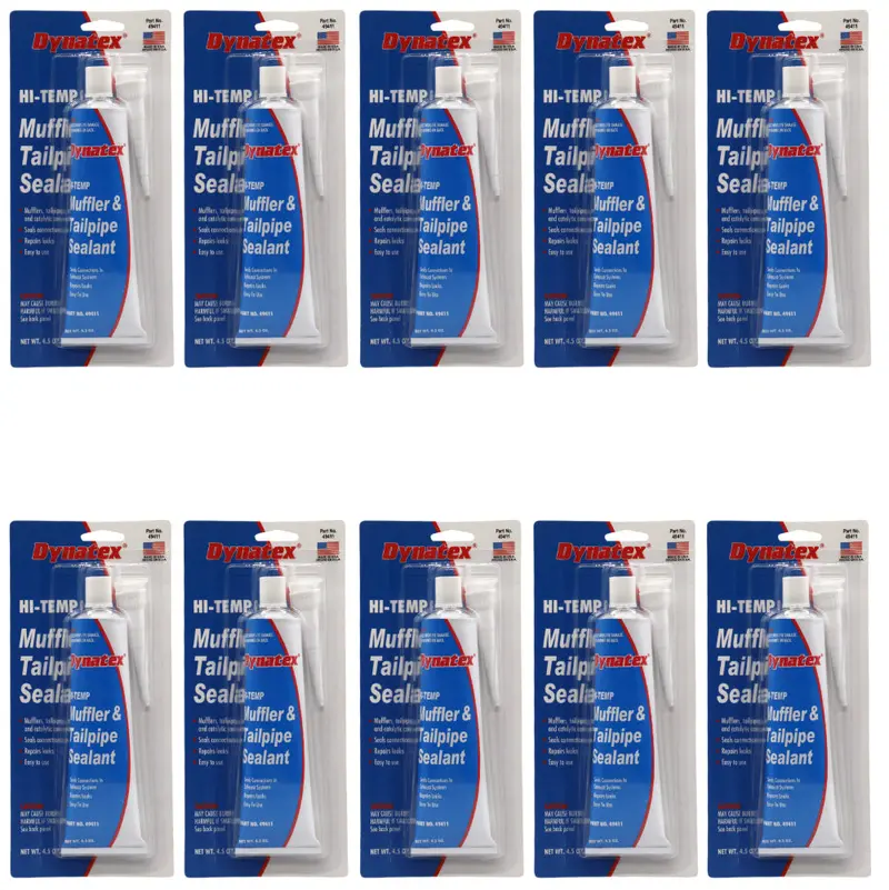 Dynatex Exhaust System Sealant – 4.5 Oz Heat-Activated Muffler & Tailpipe Repair Tube (10-Pack) 1