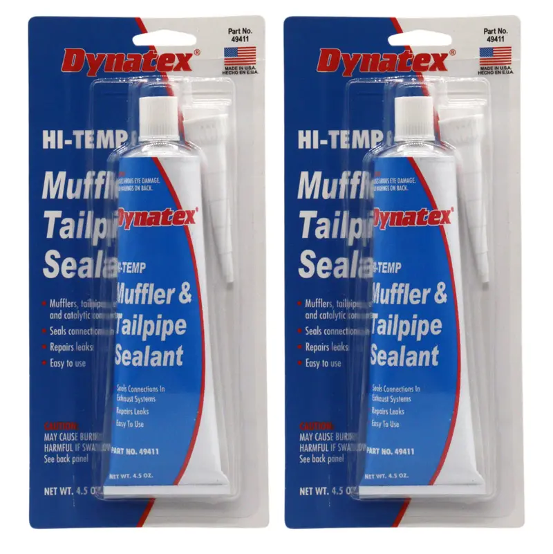 Dynatex Exhaust System Sealant – 4.5 Oz Heat-Activated Muffler & Tailpipe Repair Tube (2-Pack) 1