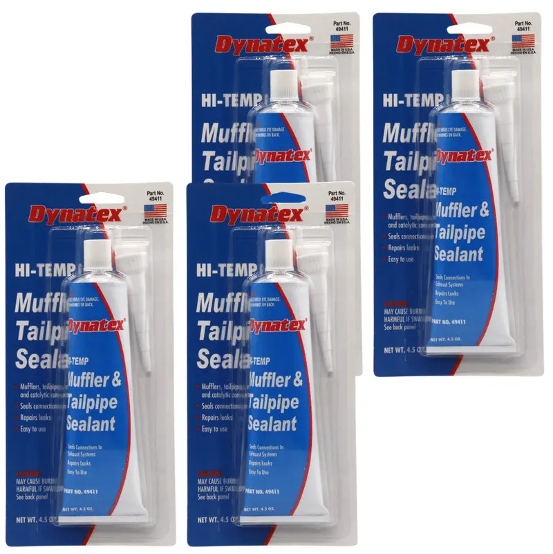 Dynatex Exhaust System Sealant – 4.5 Oz Heat-Activated Muffler & Tailpipe Repair Tube (4-Pack) 1